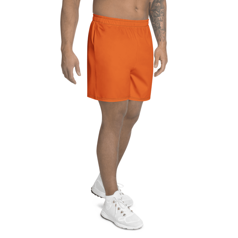 All-Over Print Unisex Orange Athletic Long Shorts