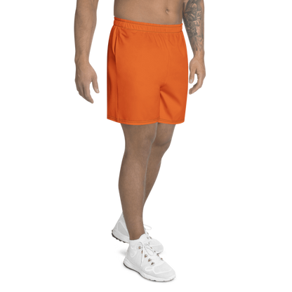 All-Over Print Unisex Orange Athletic Long Shorts