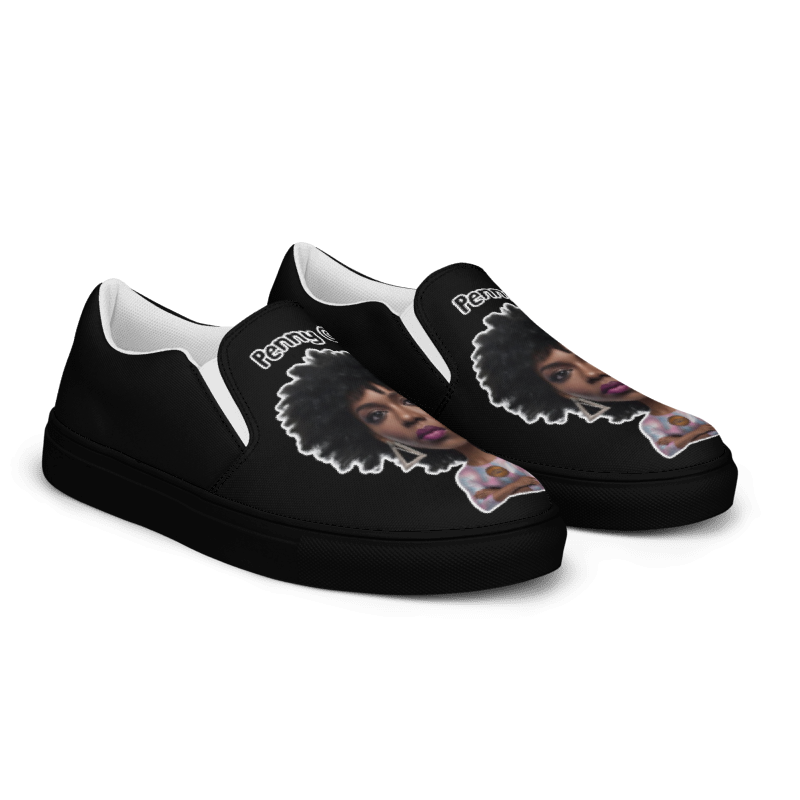 Penny G. Classic All Black Women's Slip-On Shoes