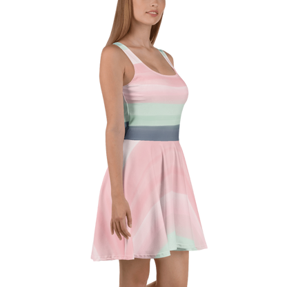Women's Pink & Blue Graphic Summer Dress By Penny G.