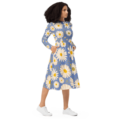Women's Blooming Daisies Graphic Summer Dress