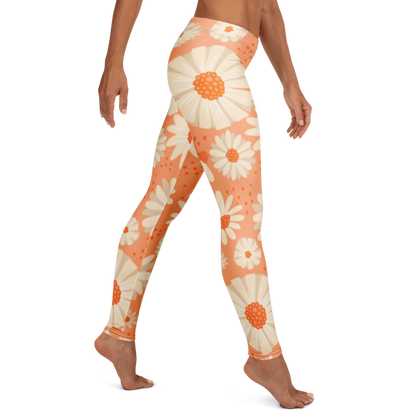 Penny G. The Orange Floral Arrangement Leggings