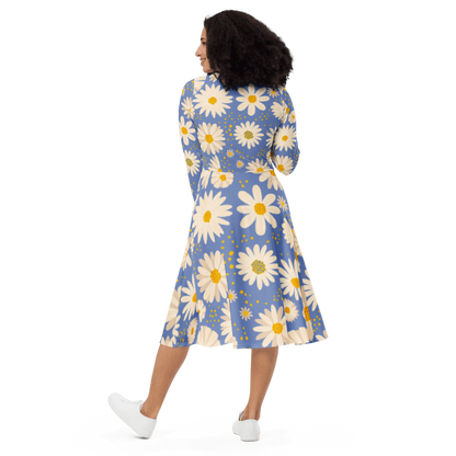 Women's Blooming Daisies Graphic Summer Dress