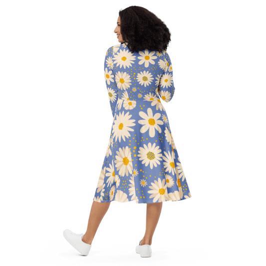 Women's Blooming Daisies Graphic Summer Dress