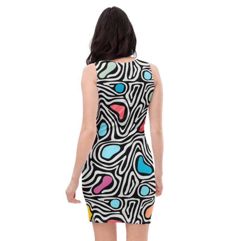 Women's Multicolor Zebra Print Graphic Summer Dress