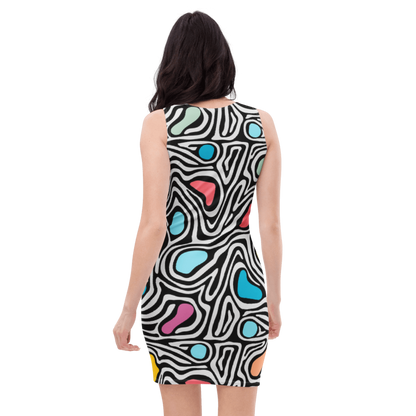 Women's Multicolor Zebra Print Graphic Summer Dress