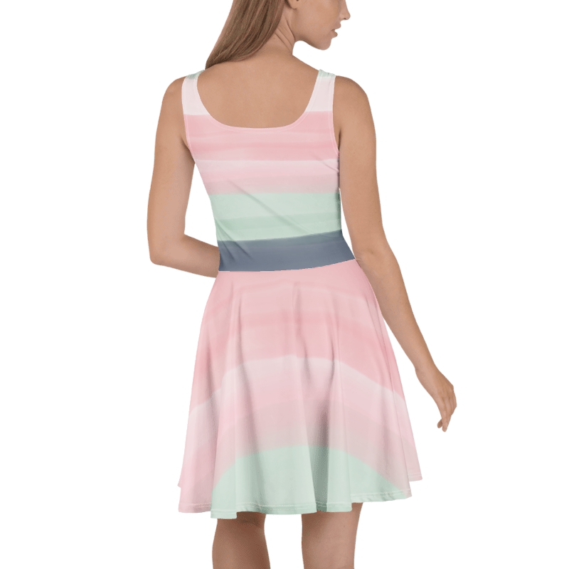Women's Pink & Blue Graphic Summer Dress By Penny G.