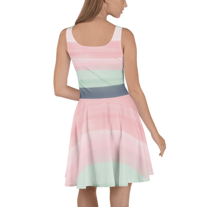 Women's Pink & Blue Graphic Summer Dress By Penny G.