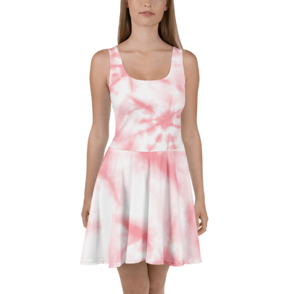 Women's Pink & White Graphic Summer Dress By Penny G.