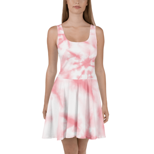 Women's Pink & White Graphic Summer Dress By Penny G.