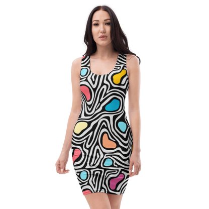 Women's Multicolor Zebra Print Graphic Summer Dress