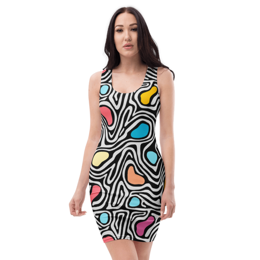 Women's Multicolor Zebra Print Graphic Summer Dress