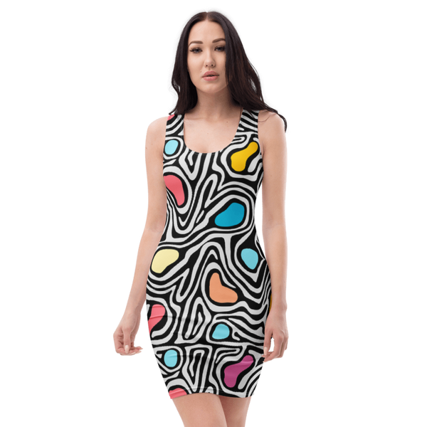 Women's Multicolor Zebra Print Graphic Summer Dress