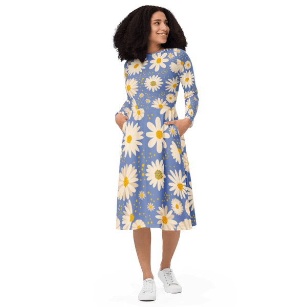 Women's Blooming Daisies Graphic Summer Dress