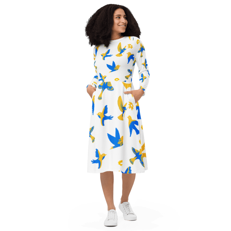 Women's When Doves Fly Graphic Summer Dress By Penny G.