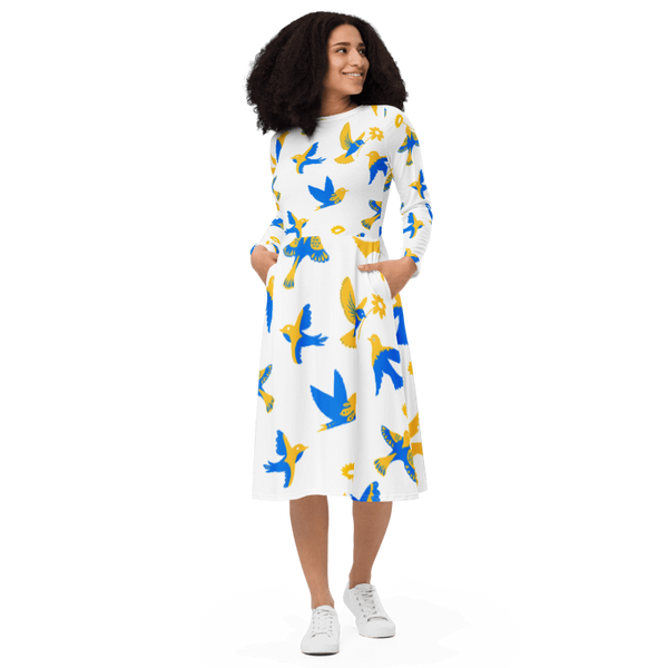 Women's When Doves Fly Graphic Summer Dress By Penny G.