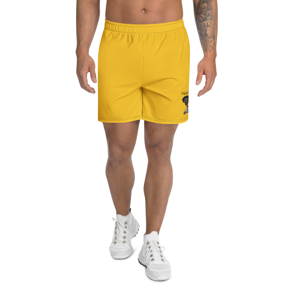 All-Over Print Unisex Yellow Athletic Long Shorts