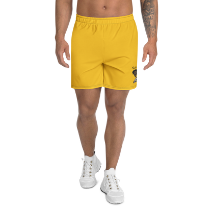 All-Over Print Unisex Yellow Athletic Long Shorts