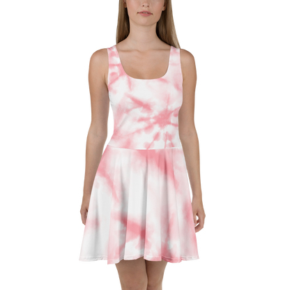 Women's Pink & White Graphic Summer Dress By Penny G.