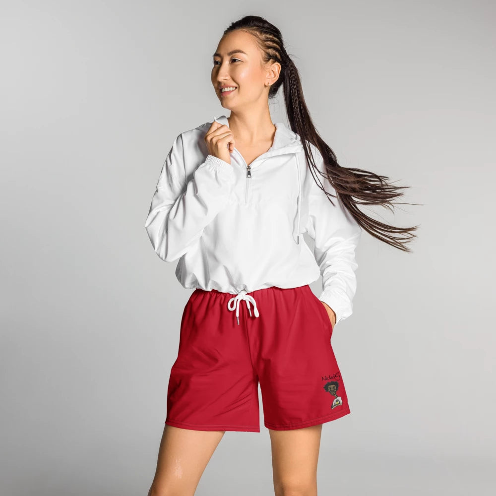 All-Over Print Unisex Red Athletic Long Shorts