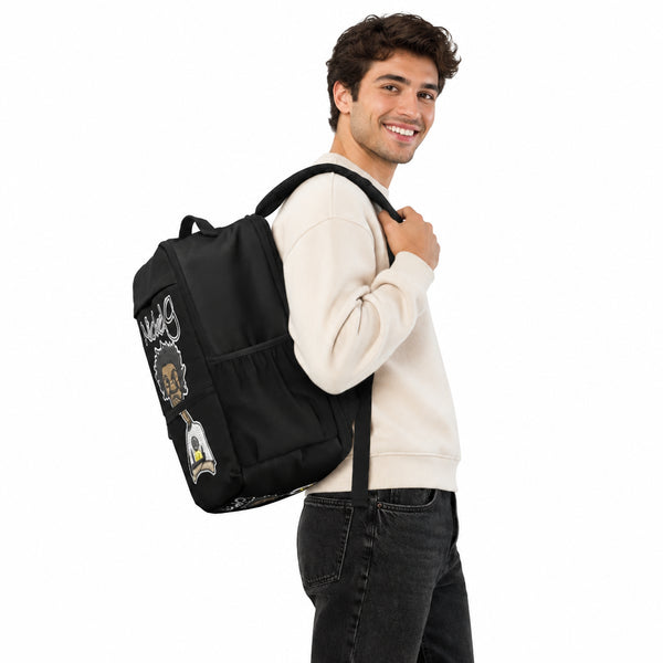 Boys' & Men's All Black Classic Bookbag From Nickel G.
