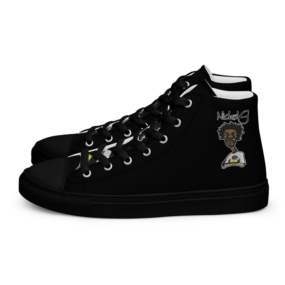 Nickel G. Men's All Black High Top Sneakers