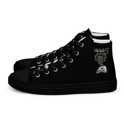 Nickel G. Men's All Black High Top Sneakers