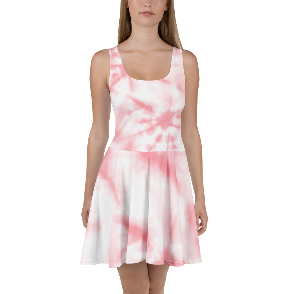 Women's Pink & White Graphic Summer Dress By Penny G.